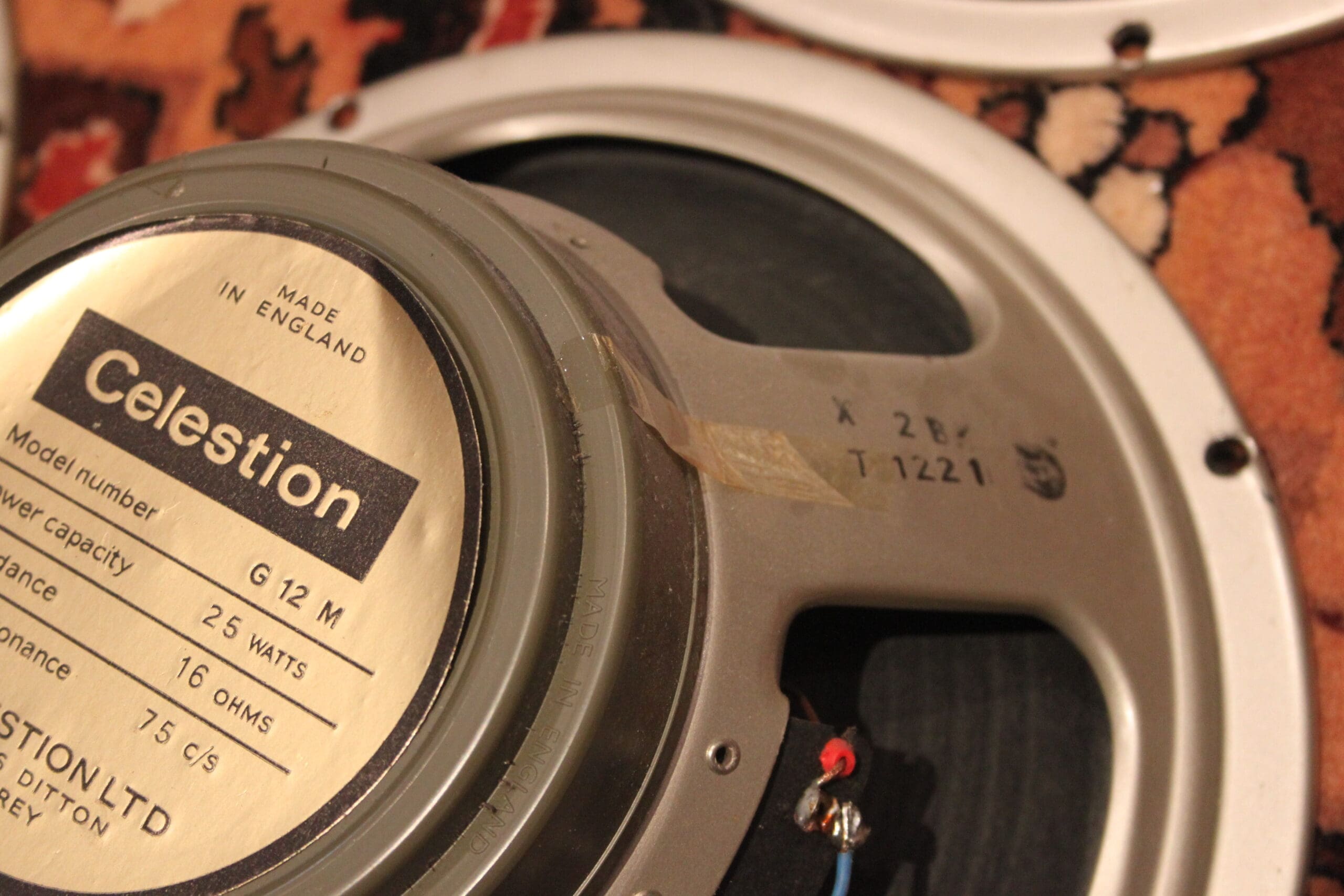 Matched Quad Vintage 1969 Celestion G12M T1221 12 Speaker Driver Matched Quad Vintage 1969 Celestion G12M T1221 12 Speaker Driver