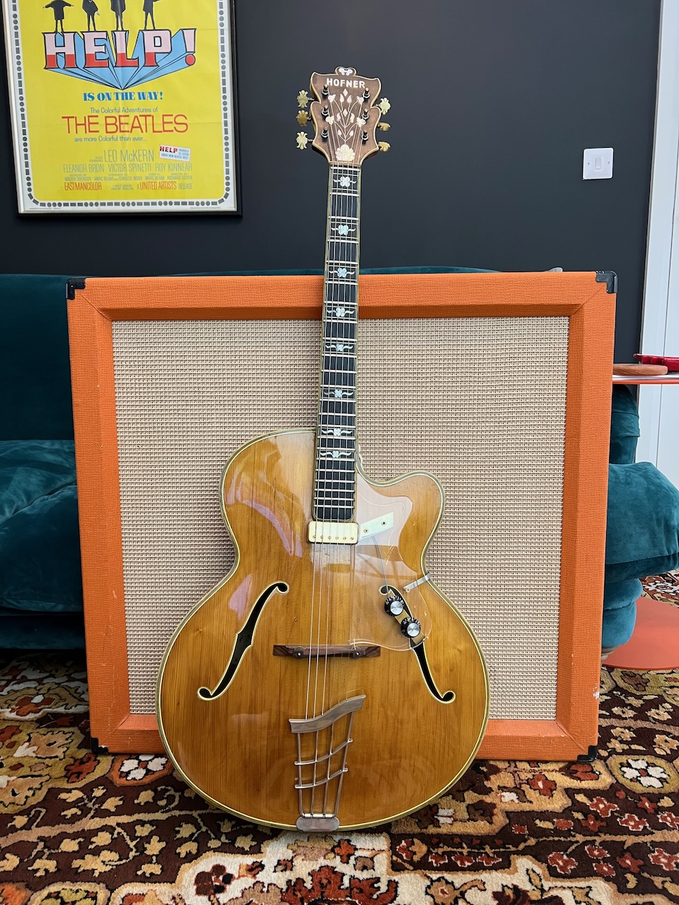 Vintage 1958 Hofner Committee Natural Sunburst Archtop Guitar Vintage 1958 Hofner Committee Natural Sunburst Archtop Guitar