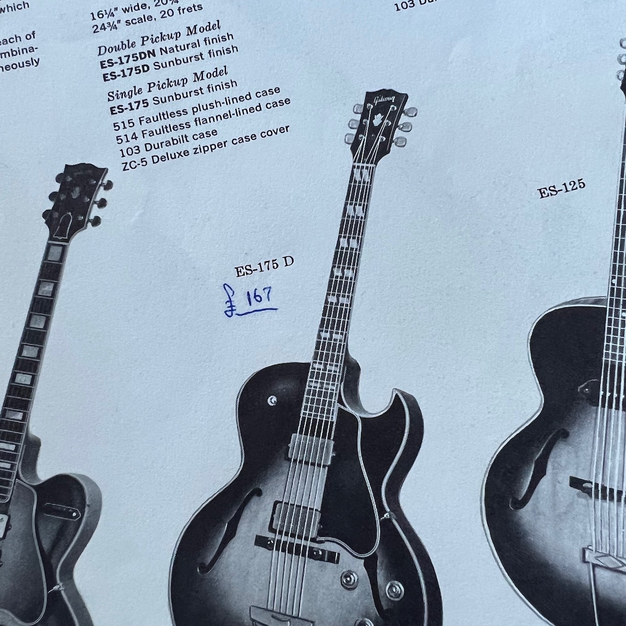 Vintage 1960 Gibson Burst Guitar Original USA Catalog Brochure Vintage 1960 Gibson Burst Guitar Original USA Catalog Brochure