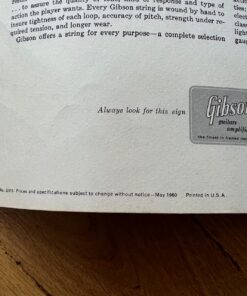 Vintage 1960 Gibson Burst Guitar Original USA Catalog Brochure