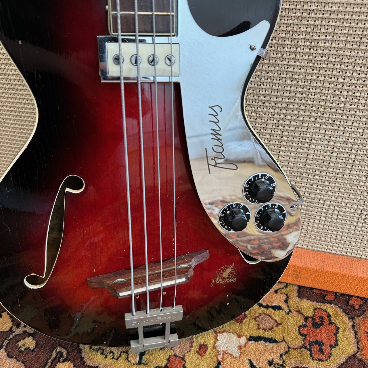 Vintage 1960s Framus Star Bass 5 149 Sunburst Bass Guitar Vintage 1960s Framus Star Bass 5 149 Sunburst Bass Guitar