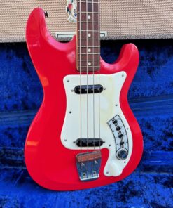 Vintage 1960s Hagstorm Futurama II Red Bass Guitar OHSC