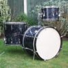 Vintage 1960s Premier 54 Outfit Black Diamond Pearl Drum Kit