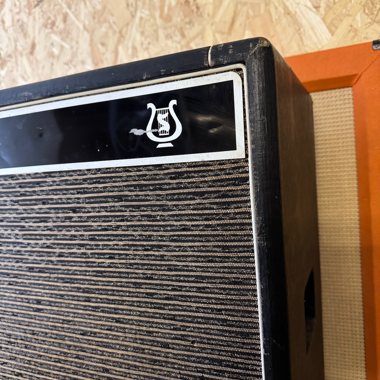 Vintage 1960s Selmer David Black Silver 1×15 Speaker Cabinet Vintage 1960s Selmer David Black Silver 1×15 Speaker Cabinet