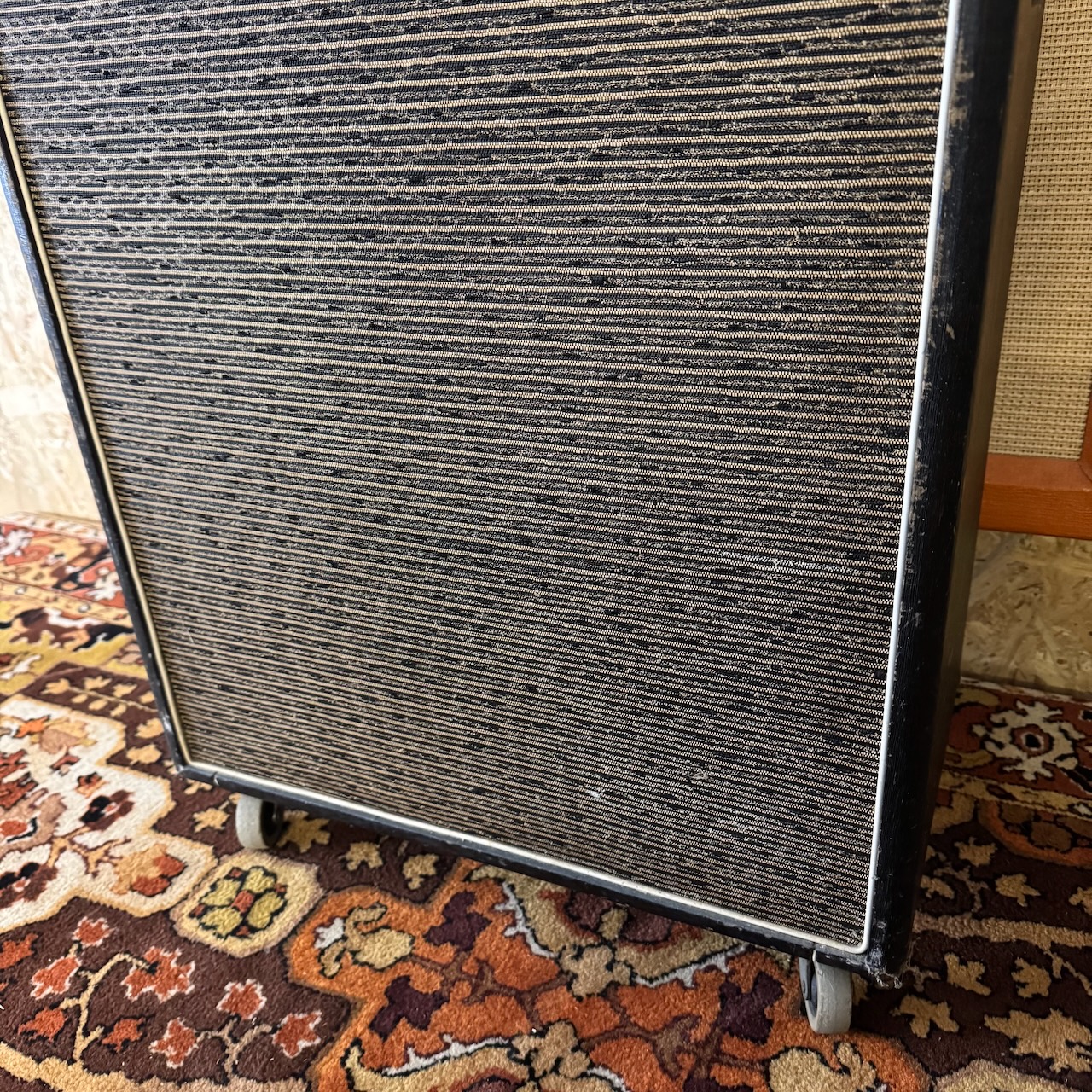 Vintage 1960s Selmer David Black Silver 1×15 Speaker Cabinet Vintage 1960s Selmer David Black Silver 1×15 Speaker Cabinet