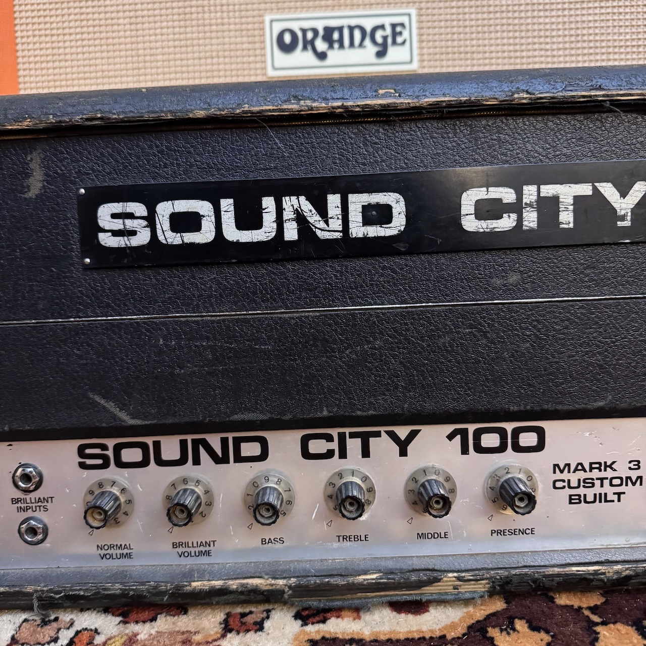 Vintage 1960s Sound City 100 Mark 3 Guitar Amplifier Head Vintage 1960s Sound City 100 Mark 3 Guitar Amplifier Head