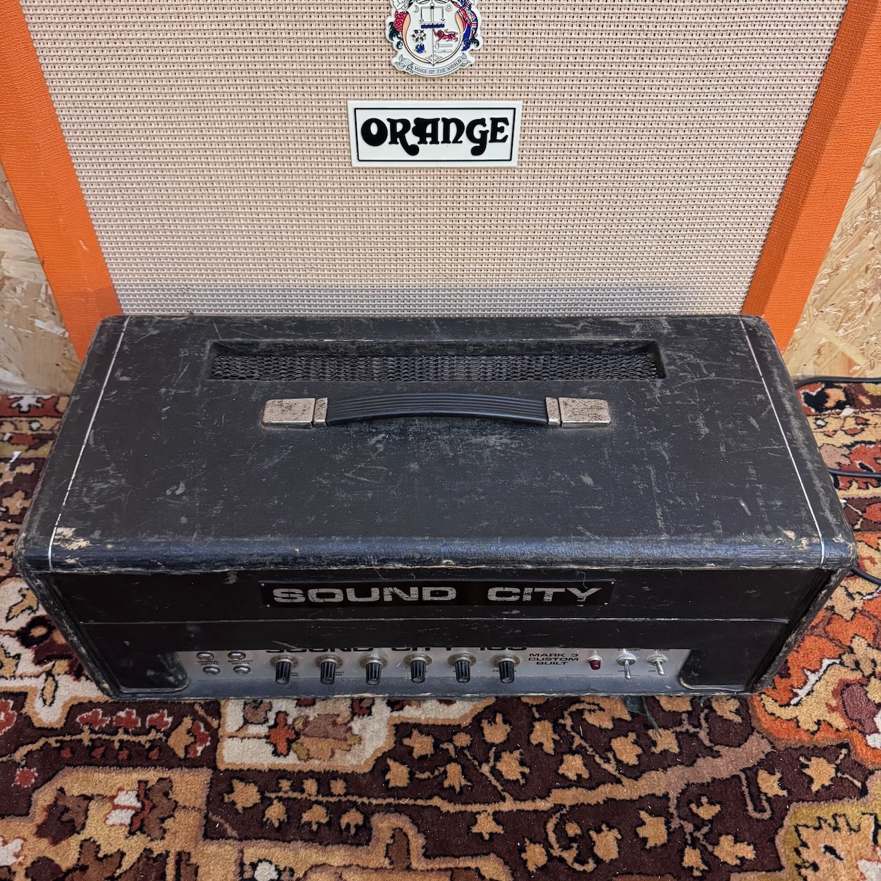 Vintage 1960s Sound City 100 Mark 3 Guitar Amplifier Head Vintage 1960s Sound City 100 Mark 3 Guitar Amplifier Head