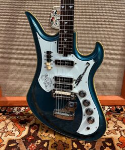 Vintage 1960s Teisco Spectrum 3 Metallic Blue Japan Guitar
