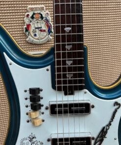 Vintage 1960s Teisco Spectrum 3 Metallic Blue Japan Guitar