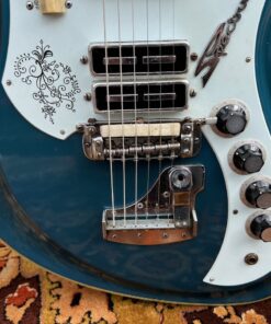 Vintage 1960s Teisco Spectrum 3 Metallic Blue Japan Guitar