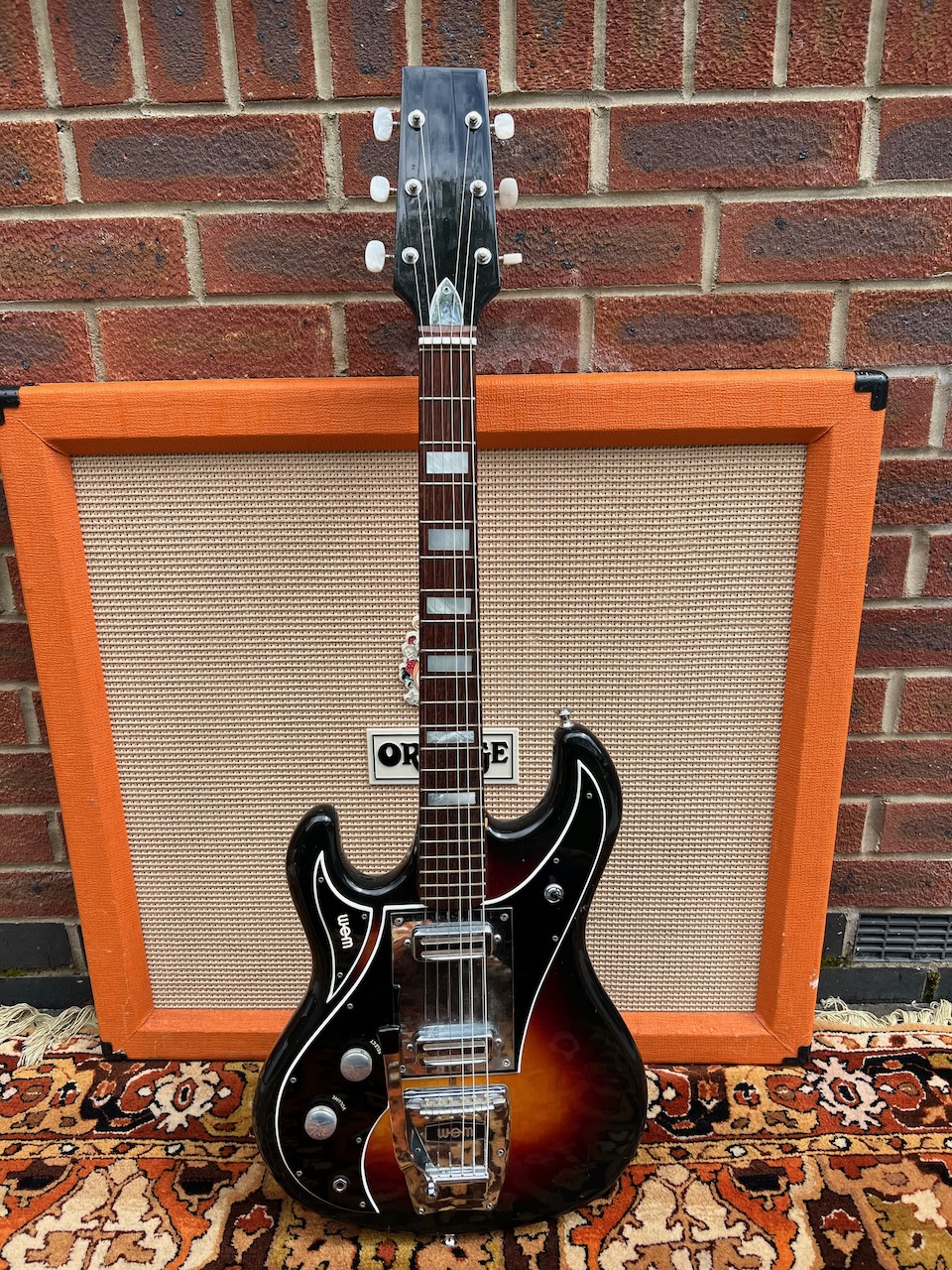 Vintage 1960s Watkins WEM Sapphire Left Handed Sunburst Guitar Vintage 1960s Watkins WEM Sapphire Left Handed Sunburst Guitar