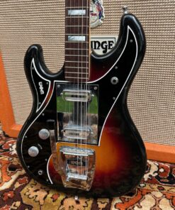 Vintage 1960s Watkins WEM Sapphire Left Handed Sunburst Guitar
