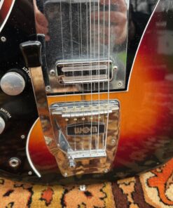 Vintage 1960s Watkins WEM Sapphire Left Handed Sunburst Guitar