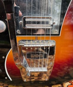 Vintage 1960s Watkins WEM Sapphire Left Handed Sunburst Guitar