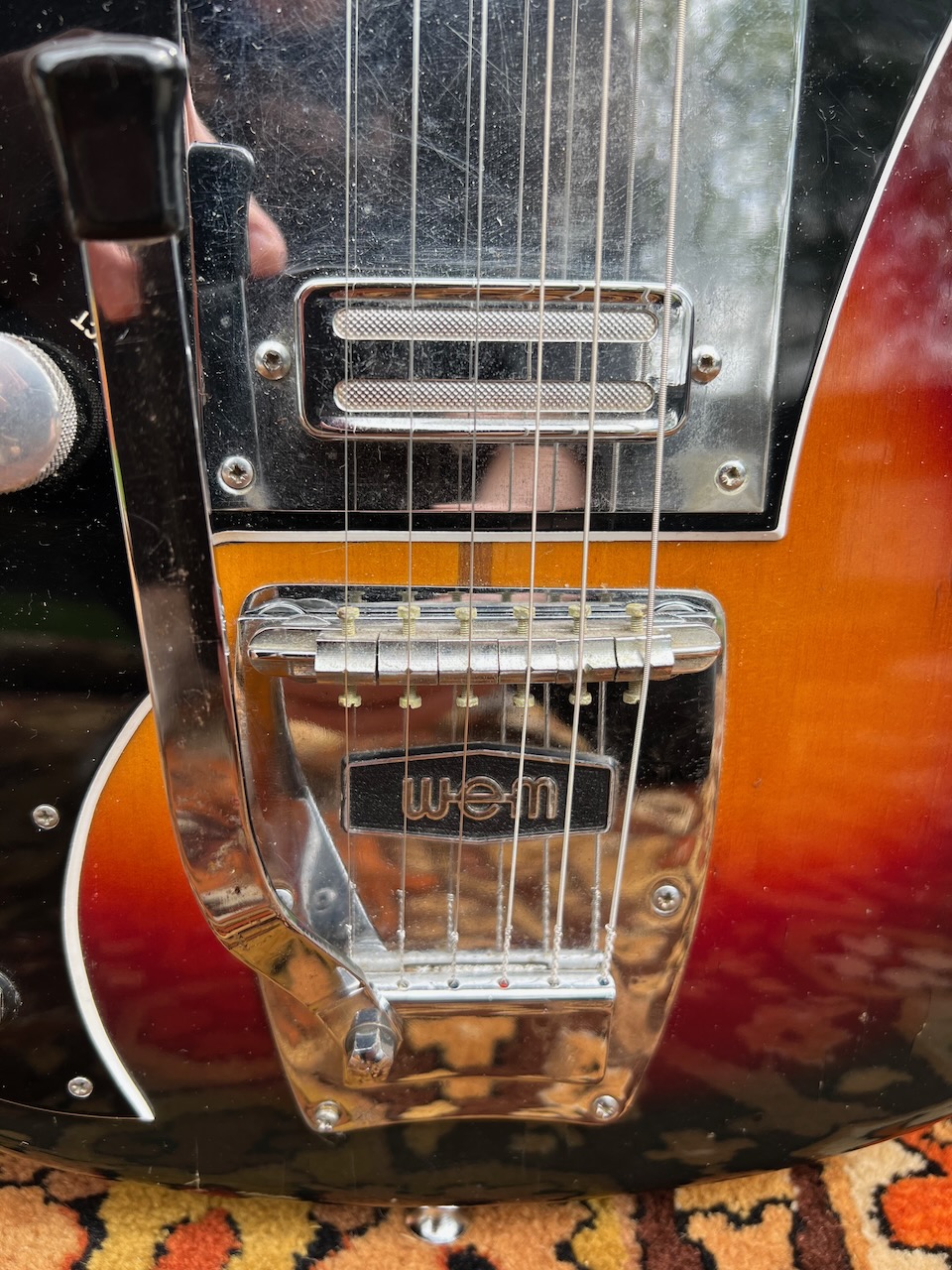 Vintage 1960s Watkins WEM Sapphire Left Handed Sunburst Guitar Vintage 1960s Watkins WEM Sapphire Left Handed Sunburst Guitar