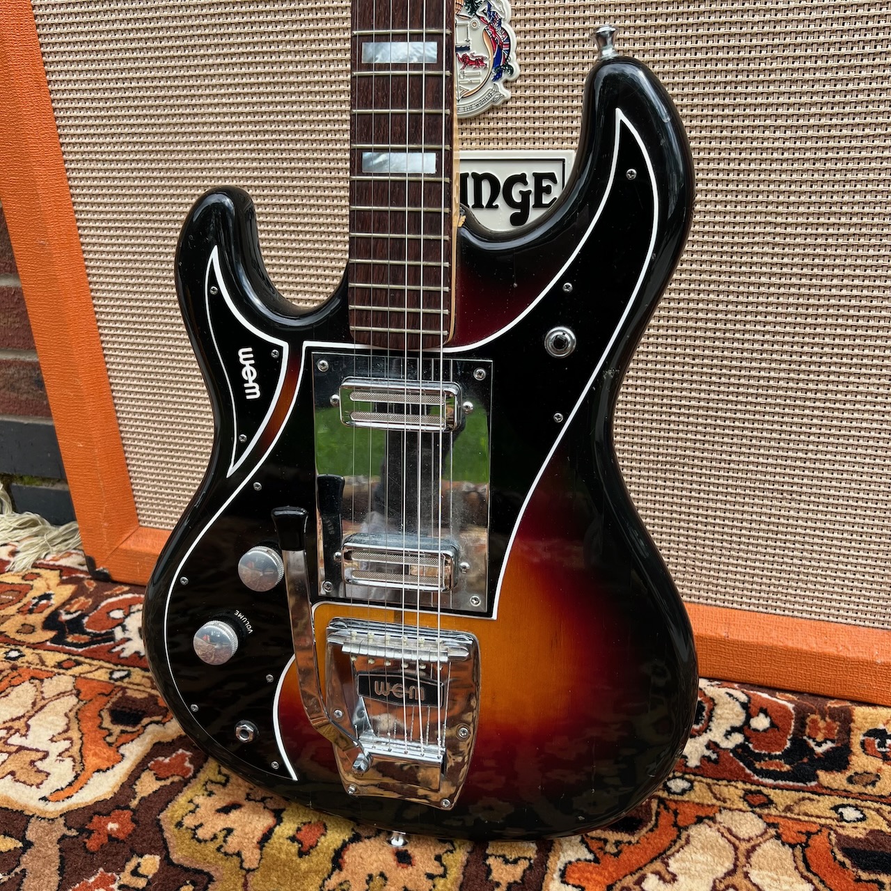 Vintage 1960s Watkins WEM Sapphire Left Handed Sunburst Guitar Vintage 1960s Watkins WEM Sapphire Left Handed Sunburst Guitar