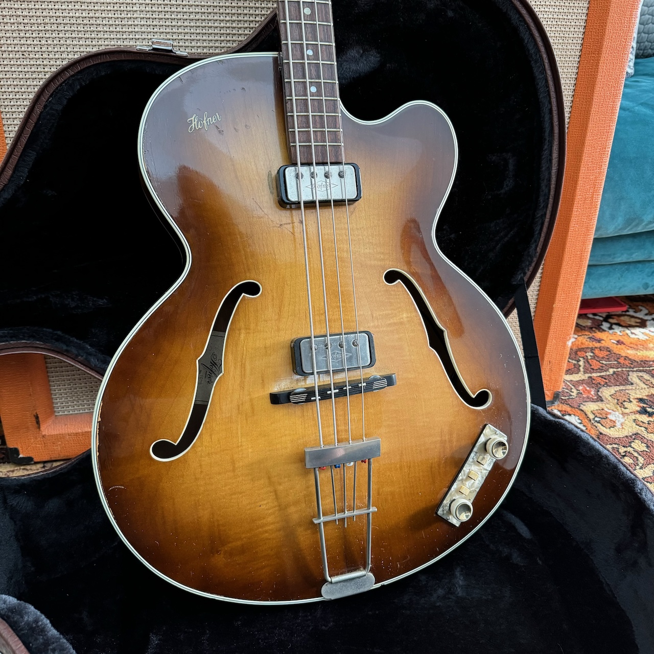 Vintage 1962 Hofner 500 5 Stuart Sutcliffe Brunette Bass Guitar Vintage 1962 Hofner 500 5 Stuart Sutcliffe Brunette Bass Guitar