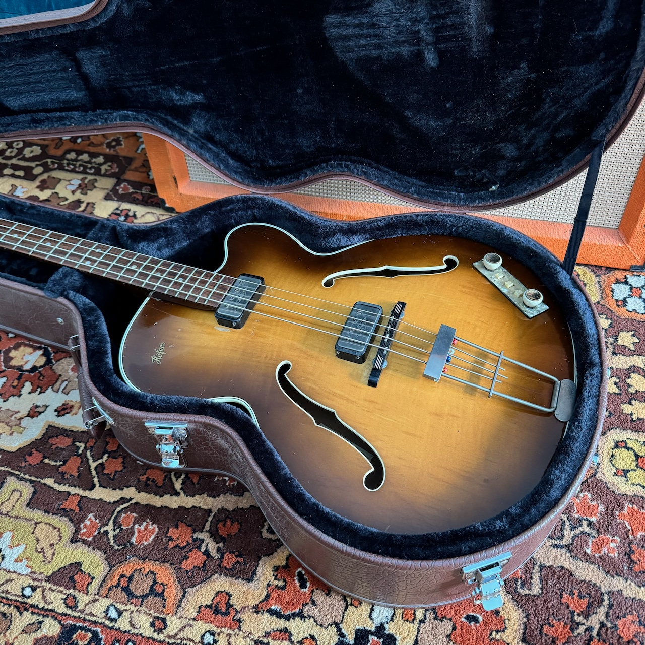 Vintage 1962 Hofner 500 5 Stuart Sutcliffe Brunette Bass Guitar Vintage 1962 Hofner 500 5 Stuart Sutcliffe Brunette Bass Guitar