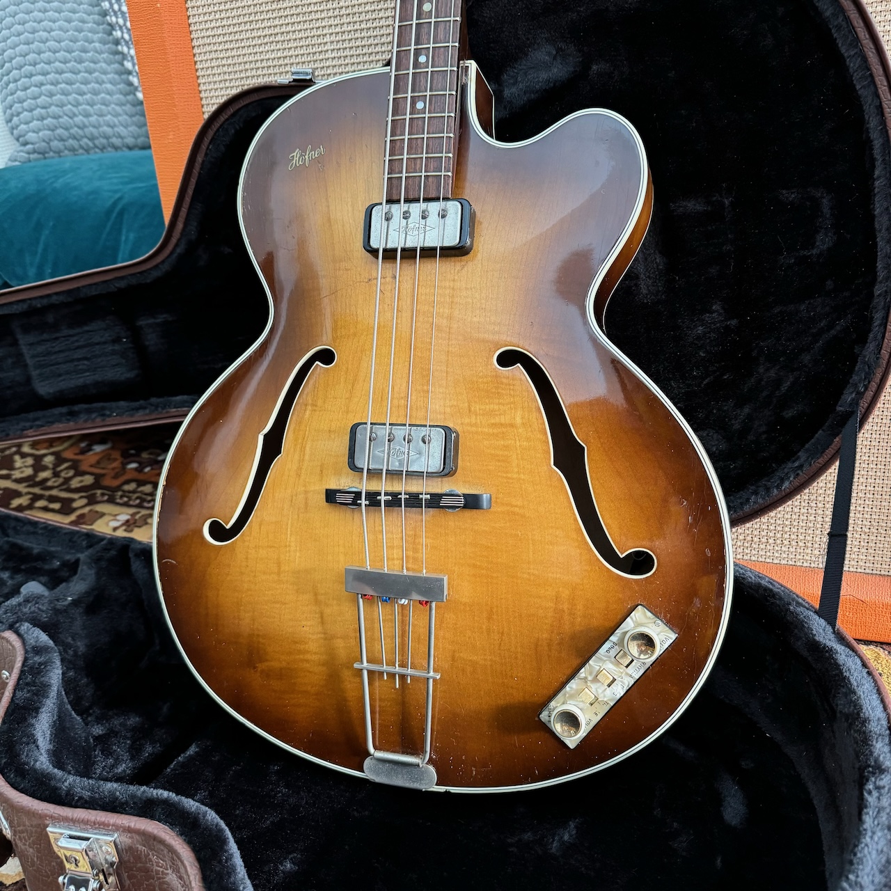 Vintage 1962 Hofner 500 5 Stuart Sutcliffe Brunette Bass Guitar Vintage 1962 Hofner 500 5 Stuart Sutcliffe Brunette Bass Guitar