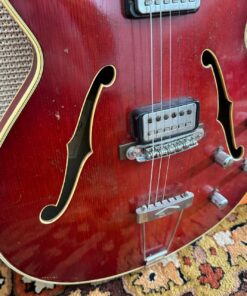Vintage 1963 Hofner Verithin Cherry Red Archtop Guitar
