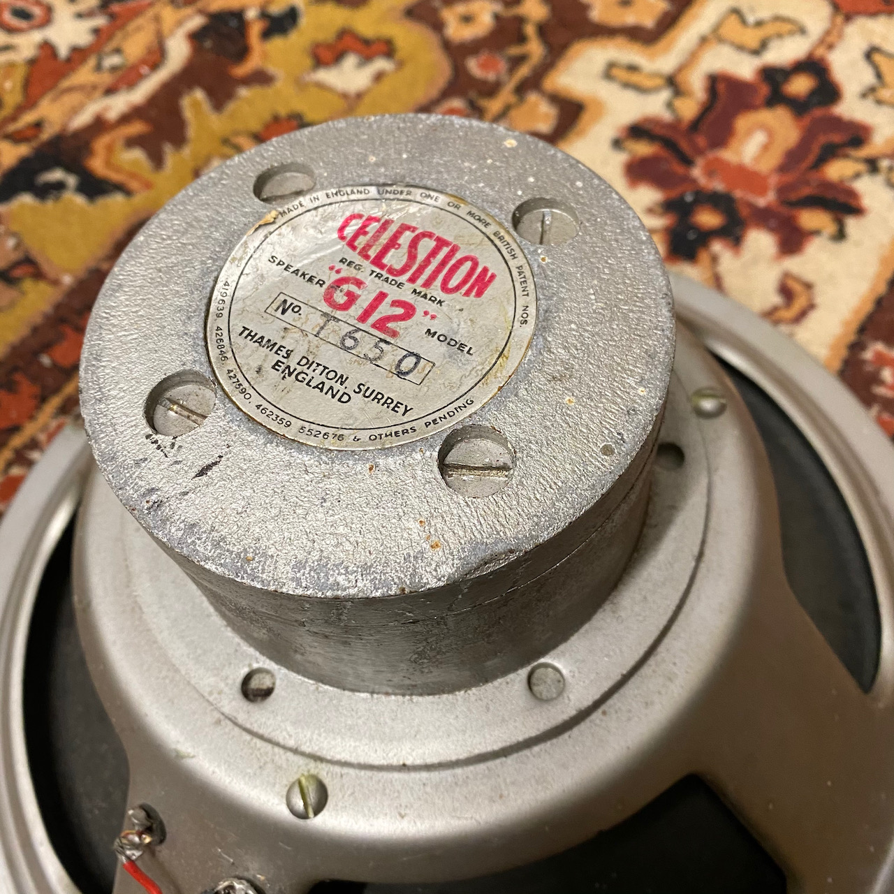 Vintage 1964 Celestion G12 T650 Silver Alnico 12 Speaker Marshall Vintage 1964 Celestion G12 T650 Silver Alnico 12 Speaker Marshall