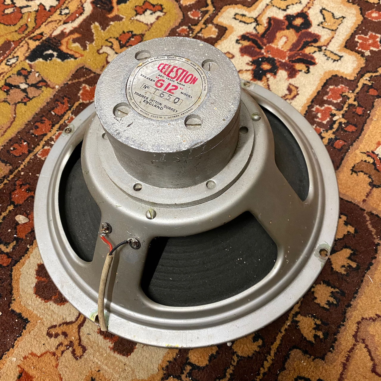 Vintage 1964 Celestion G12 T650 Silver Alnico 12 Speaker Marshall Vintage 1964 Celestion G12 T650 Silver Alnico 12 Speaker Marshall