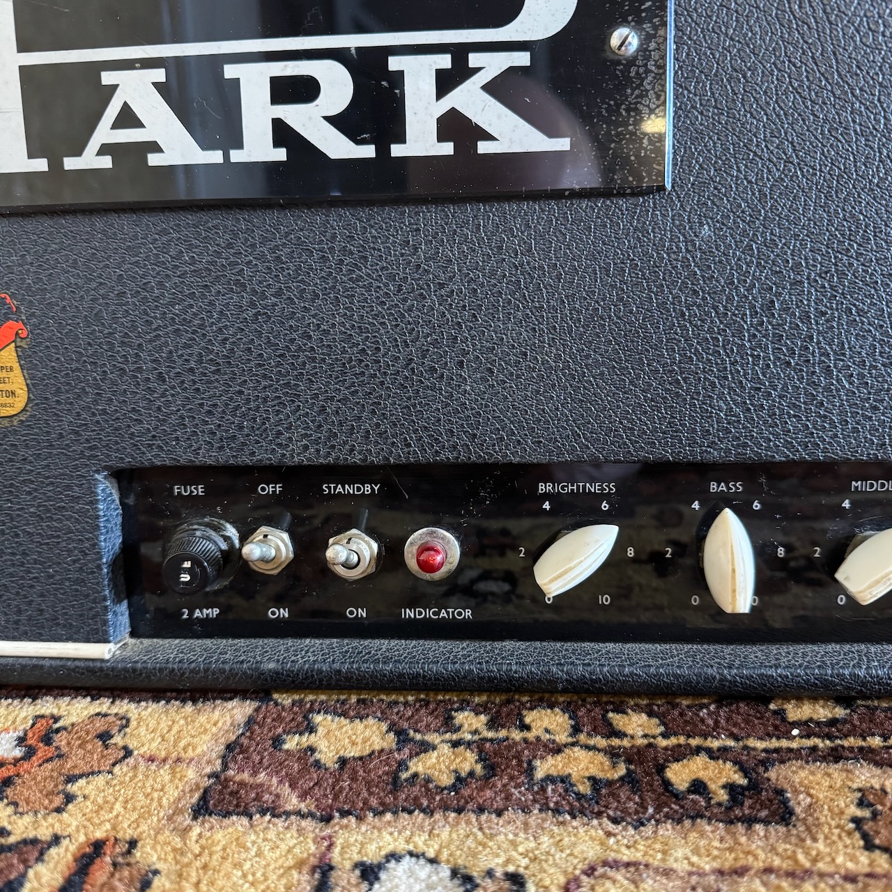 Vintage 1965 1966 Park Marshall 45 White Banana Knob Amplifier Vintage 1965 1966 Park Marshall 45 White Banana Knob Amplifier