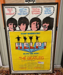 Vintage 1965 The Beatles HELP Original United Artists Film Poster