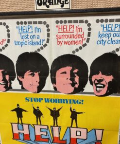 Vintage 1965 The Beatles HELP Original United Artists Film Poster