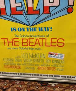Vintage 1965 The Beatles HELP Original United Artists Film Poster