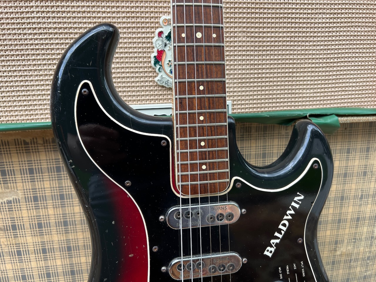 Vintage 1966 Baldwin Burns Jazz Split Sound Red Guitar OHSC Vintage 1966 Baldwin Burns Jazz Split Sound Red Guitar OHSC