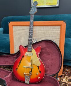 Vintage 1966 Fender USA Coronado I Gold Bigsby Sunburst Guitar