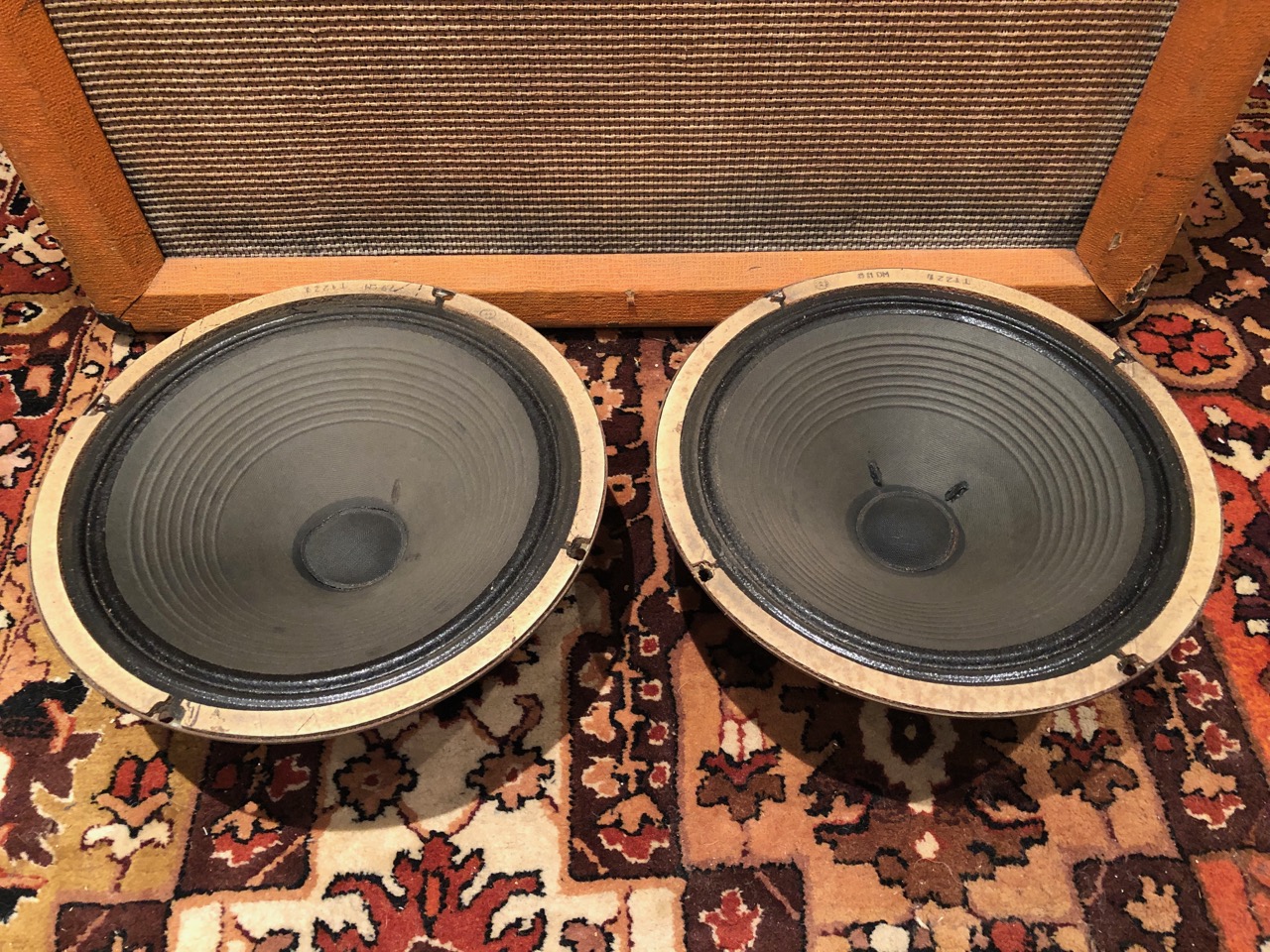 Vintage 1967 Celestion Pair T1221 G12M Greenback 20w Speakers Vintage 1967 Celestion Pair T1221 G12M Greenback 20w Speakers