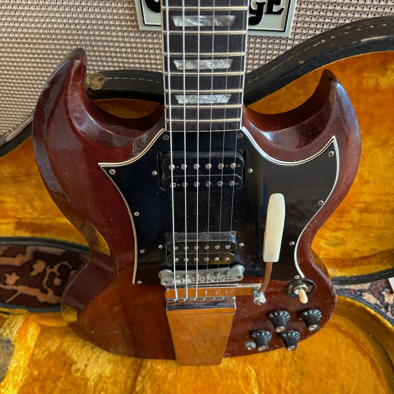 Vintage 1967 Gibson SG Standard Cherry Vibrola Players Guitar Vintage 1967 Gibson SG Standard Cherry Vibrola Players Guitar