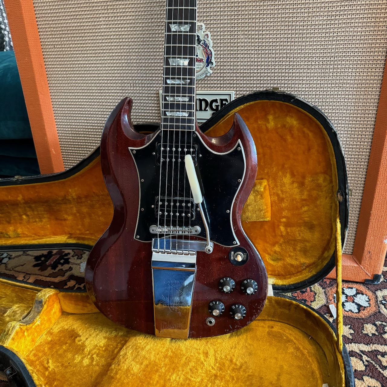 Vintage 1967 Gibson SG Standard Cherry Vibrola Players Guitar Vintage 1967 Gibson SG Standard Cherry Vibrola Players Guitar