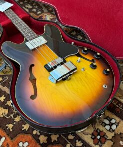 Vintage 1968 Gibson EB2D Sunburst Bass Guitar OHSC Tags