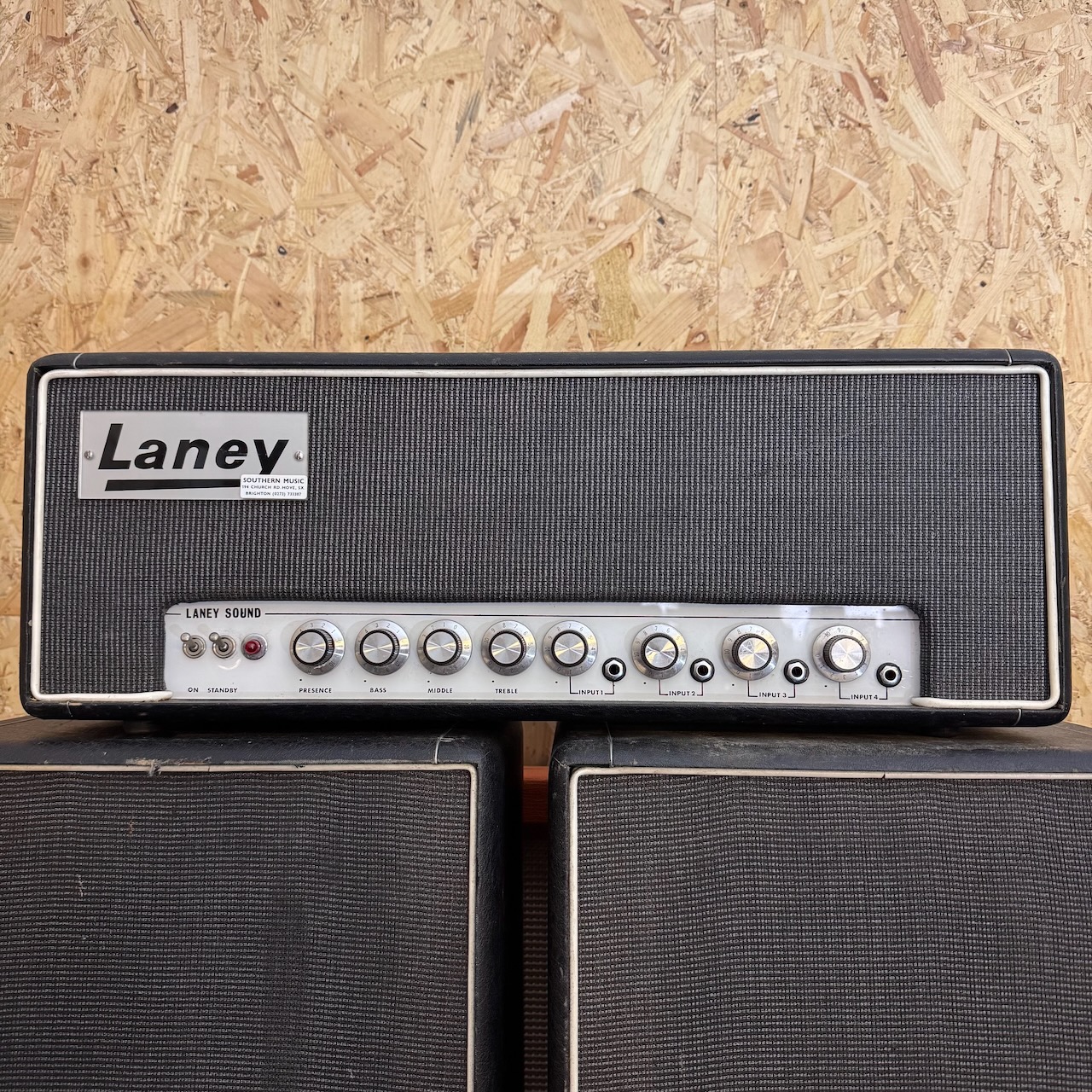 Vintage 1968 Laney Pre Supergroup 60w Plexi PA Amplifier Head Cabinets Vintage 1968 Laney Pre Supergroup 60w Plexi PA Amplifier Head Cabinets