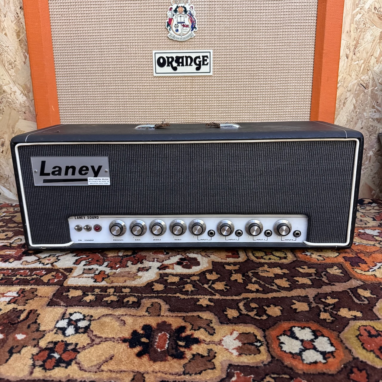 Vintage 1968 Laney Pre Supergroup 60w Plexi PA Amplifier Head Cabinets Vintage 1968 Laney Pre Supergroup 60w Plexi PA Amplifier Head Cabinets