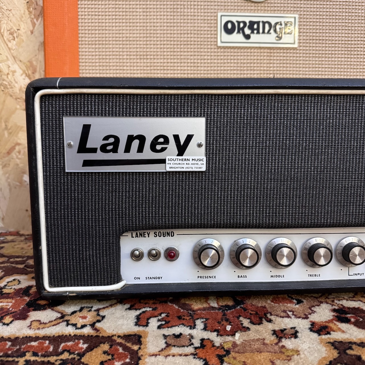 Vintage 1968 Laney Pre Supergroup 60w Plexi PA Amplifier Head Cabinets Vintage 1968 Laney Pre Supergroup 60w Plexi PA Amplifier Head Cabinets