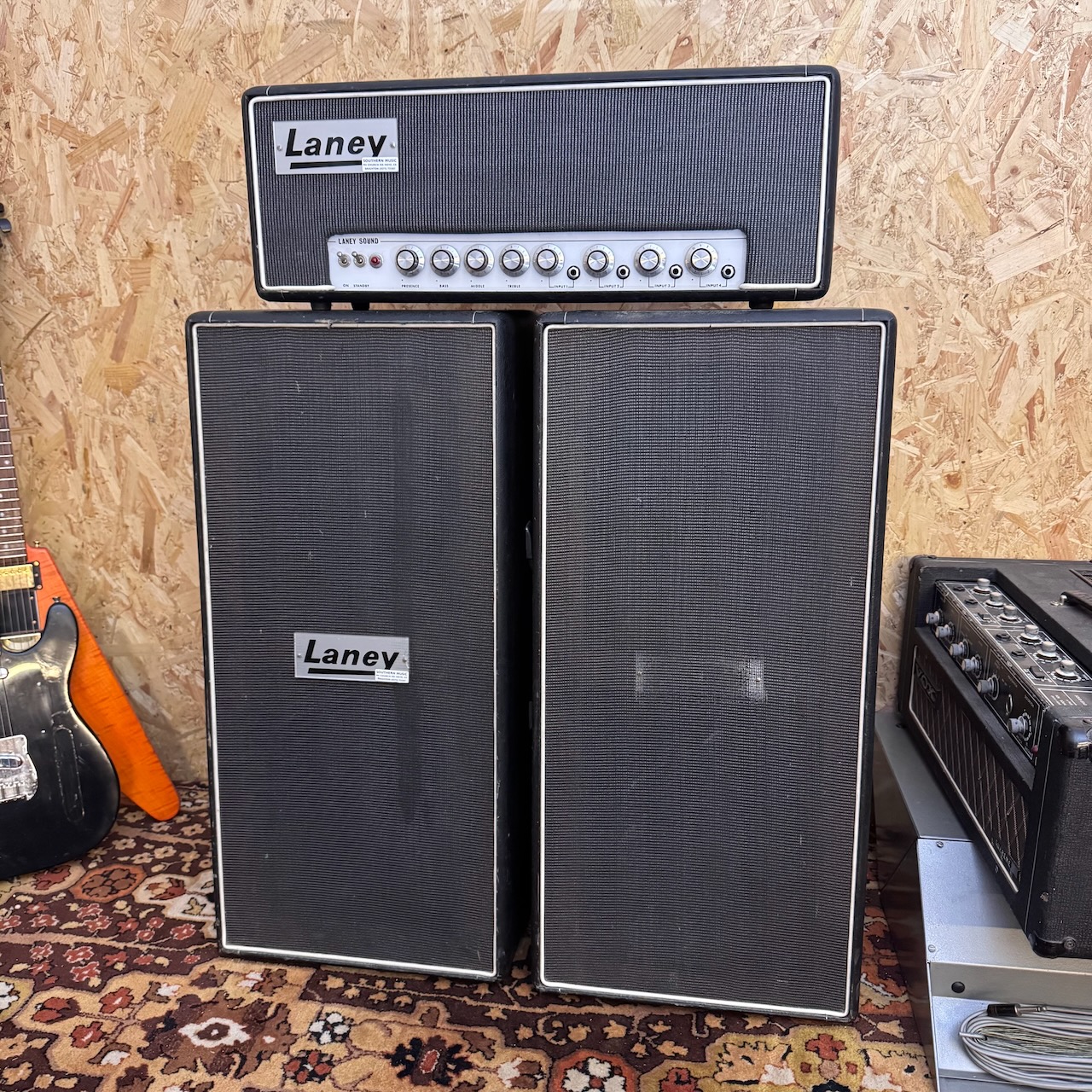 Vintage 1968 Laney Pre Supergroup 60w Plexi PA Amplifier Head Cabinets Vintage 1968 Laney Pre Supergroup 60w Plexi PA Amplifier Head Cabinets