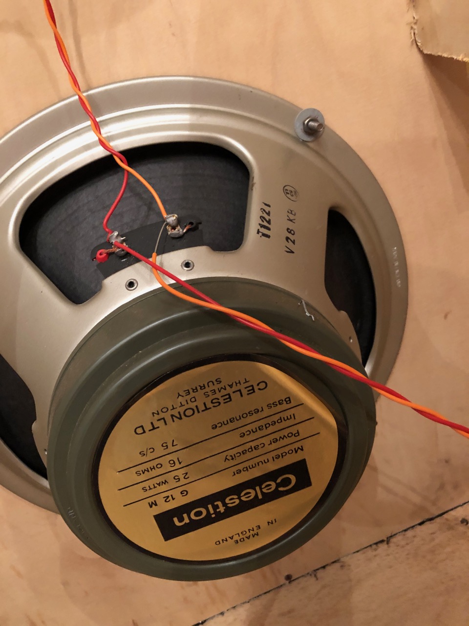 Vintage 1969 Celestion Matched Pair T1221 G12M Greenback 25w Speakers Vintage 1969 Celestion Matched Pair T1221 G12M Greenback 25w Speakers