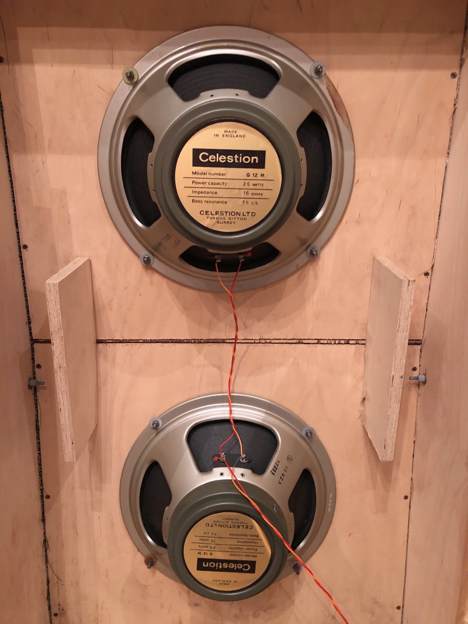 Vintage 1969 Celestion Matched Pair T1221 G12M Greenback 25w Speakers Vintage 1969 Celestion Matched Pair T1221 G12M Greenback 25w Speakers