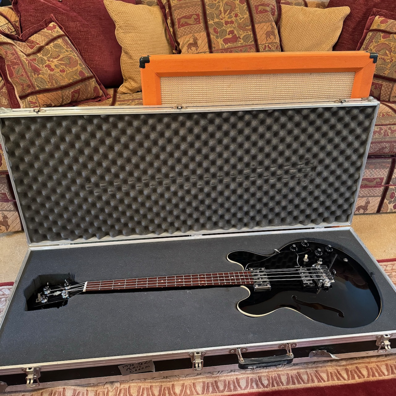 Vintage 1970 1971 1972 Gibson EB2D Players Black Bass Guitar Vintage 1970 1971 1972 Gibson EB2D Players Black Bass Guitar