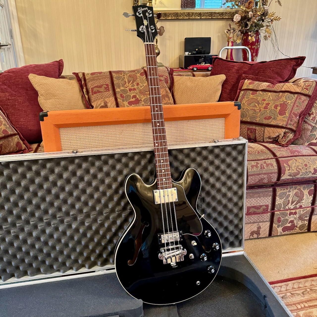 Vintage 1970 1971 1972 Gibson EB2D Players Black Bass Guitar Vintage 1970 1971 1972 Gibson EB2D Players Black Bass Guitar