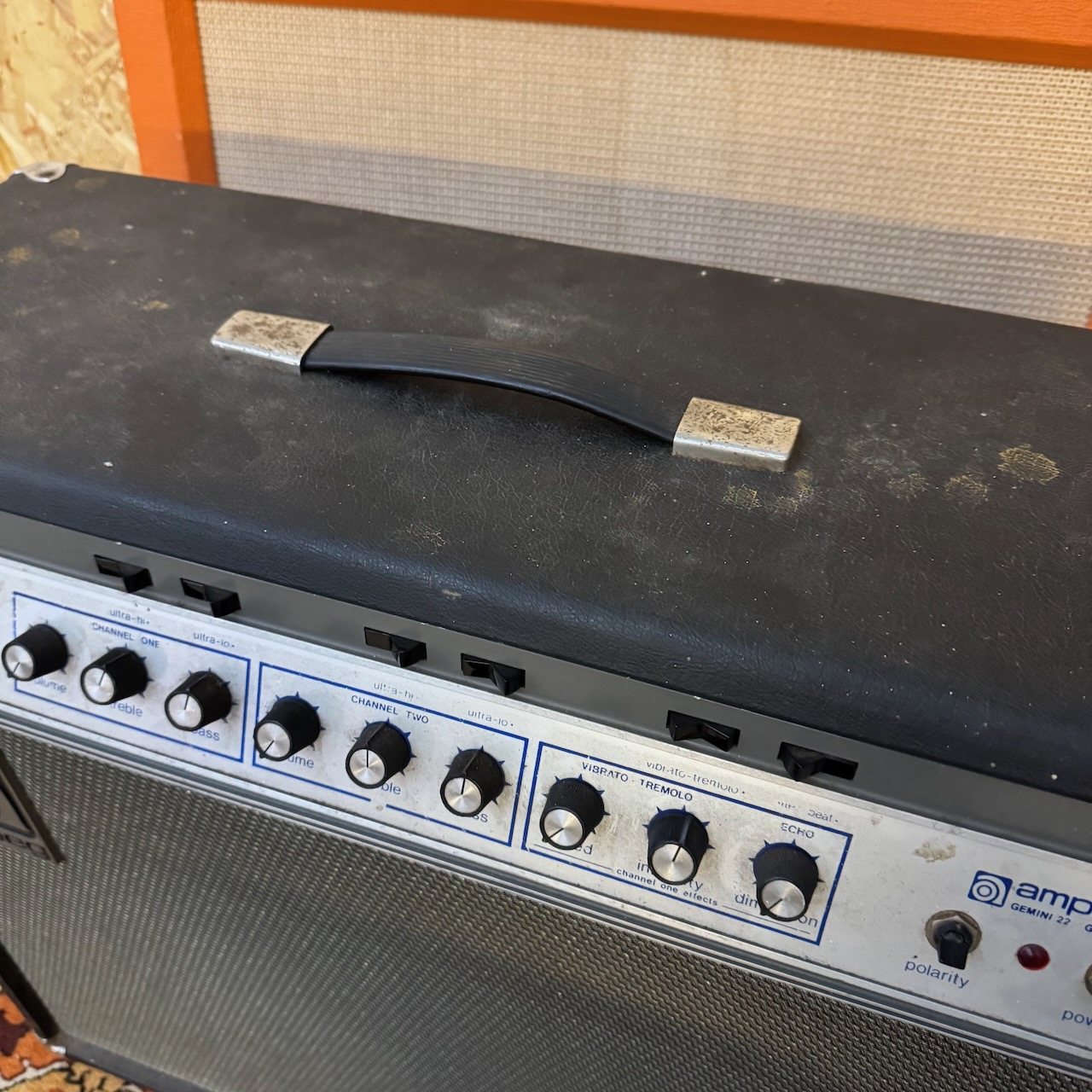 Vintage 1970 Ampeg Gemini GV22 2x12 USA Amplifier Combo Pedal Vintage 1970 Ampeg Gemini GV22 2x12 USA Amplifier Combo Pedal