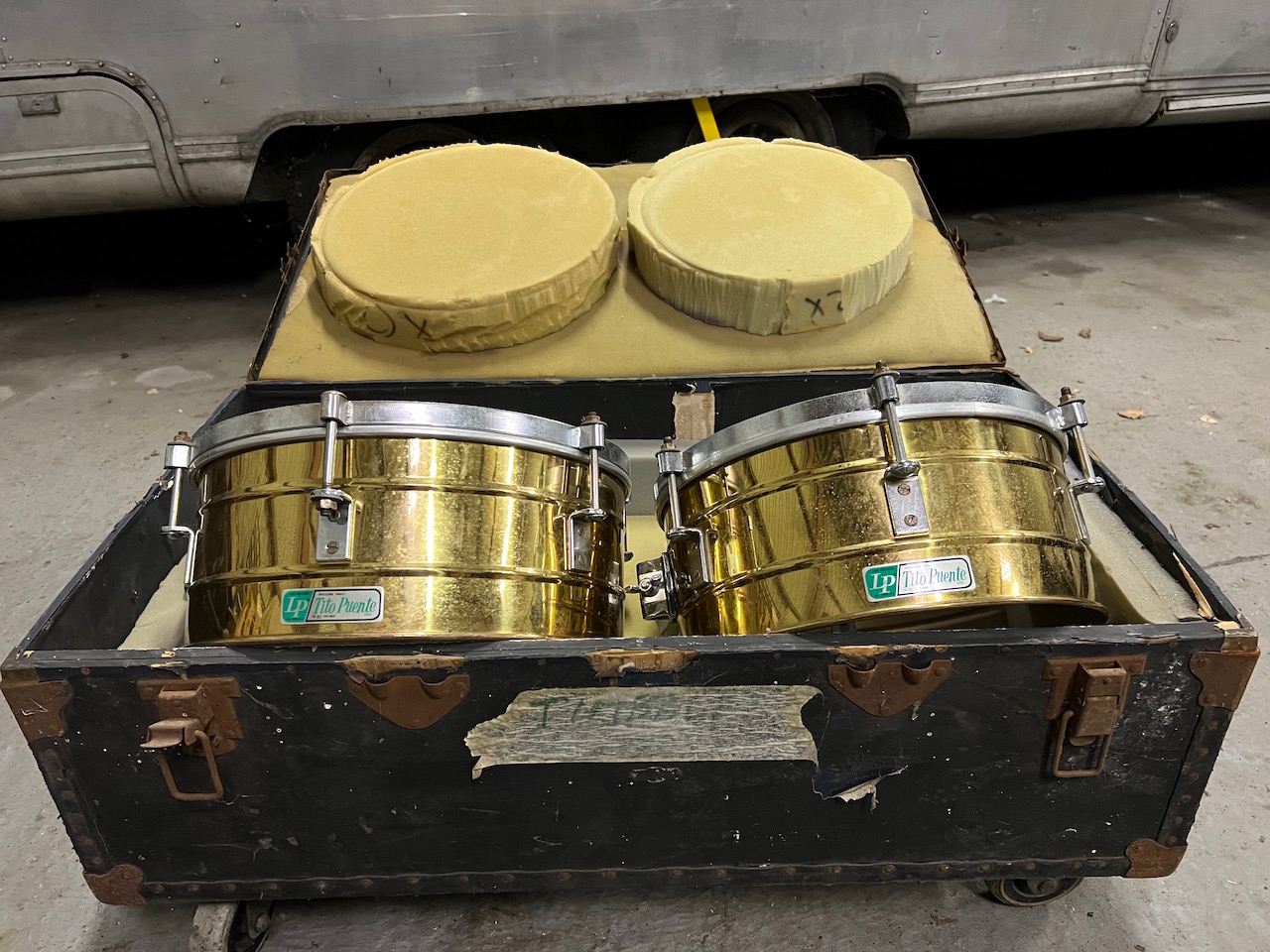 Vintage 1970s LP Tito Puente Solid Brass USA Timbales Vintage 1970s LP Tito Puente Solid Brass USA Timbales