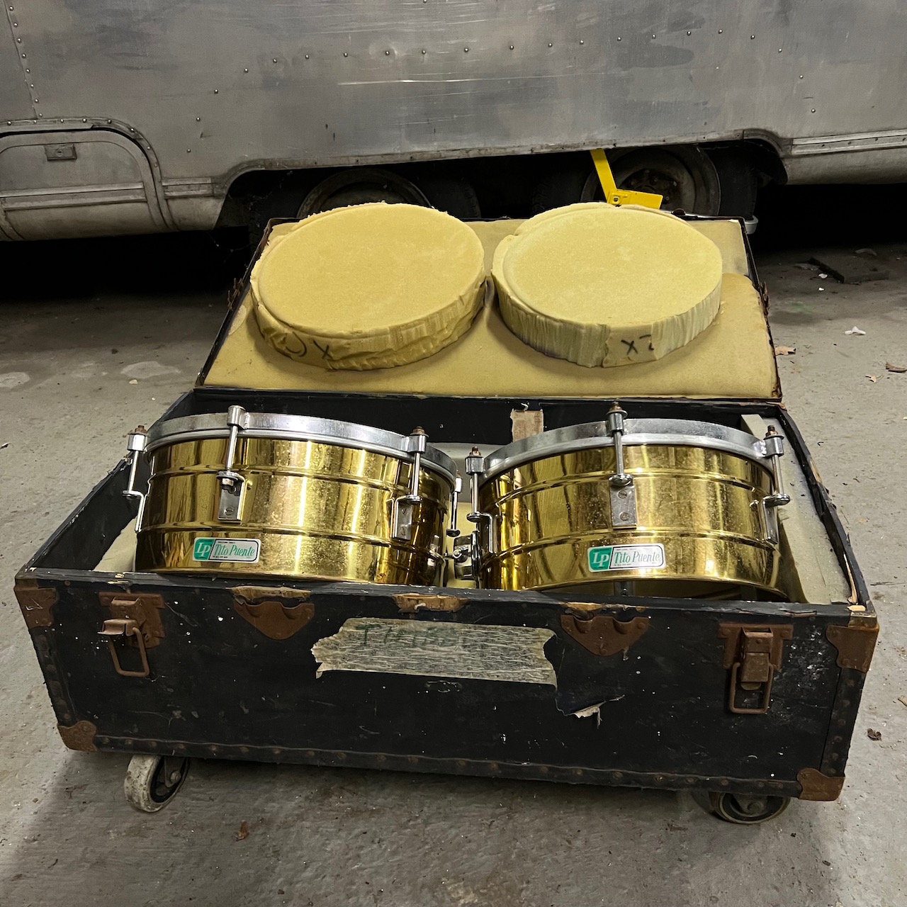 Vintage 1970s LP Tito Puente Solid Brass USA Timbales Vintage 1970s LP Tito Puente Solid Brass USA Timbales