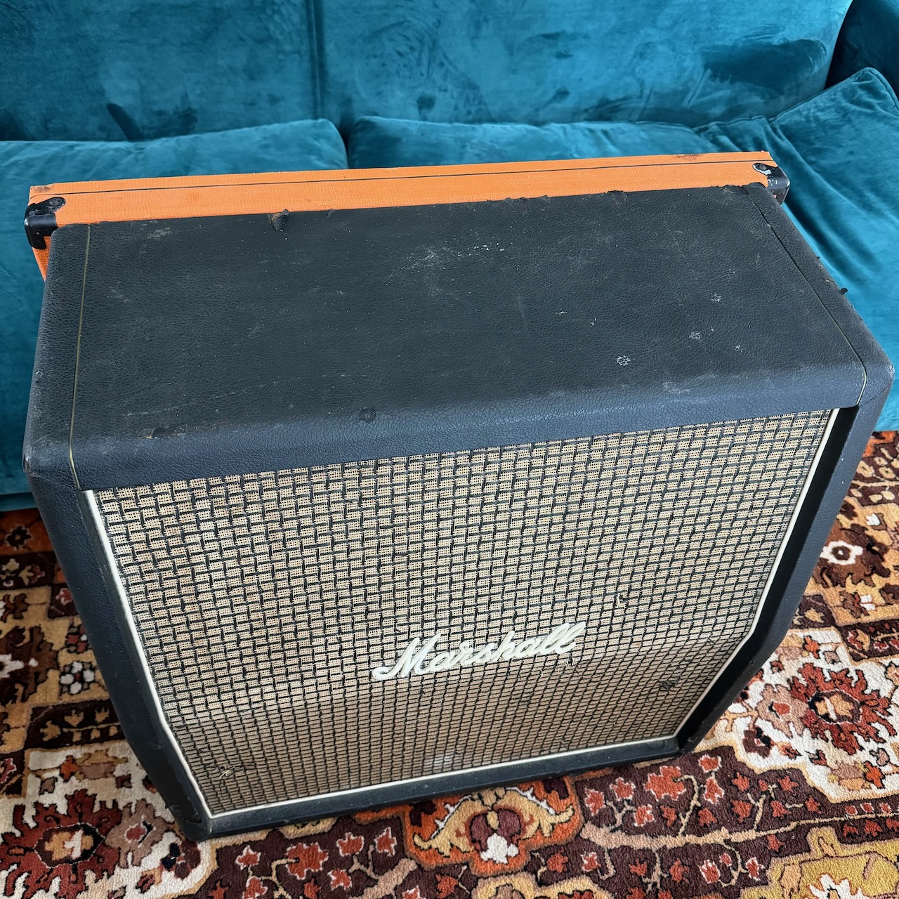 Vintage 1970s Marshall 4x10 Guitar Amplifier Speaker Cabinet Empty Vintage 1970s Marshall 4x10 Guitar Amplifier Speaker Cabinet Empty