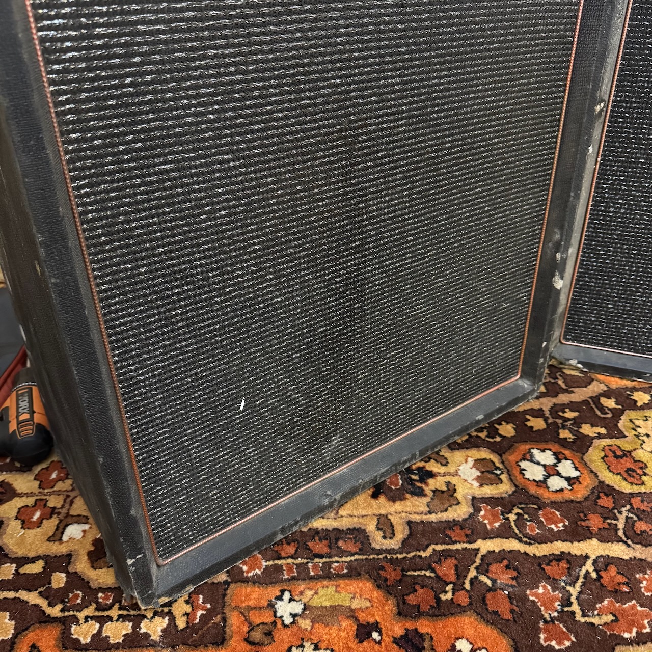 Vintage 1970s WEM Super Dual 12 2x12 Amplifier Cabinets Ex Allan Gordon Vintage 1970s WEM Super Dual 12 2x12 Amplifier Cabinets Ex Allan Gordon
