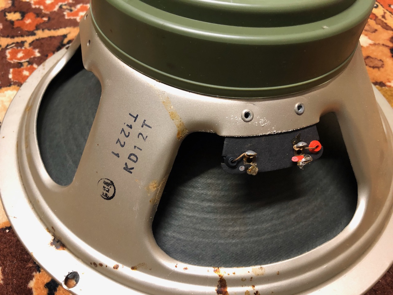 Vintage 1971 Celestion G12M T1221 12" 25w Guitar Greenback Speaker Vintage 1971 Celestion G12M T1221 12" 25w Guitar Greenback Speaker